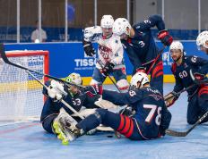 成都世运会丨单排轮滑球——男子半决赛：美国队胜法国队