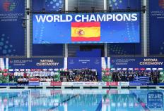 游泳世锦赛丨西班牙队获得男子水球冠军