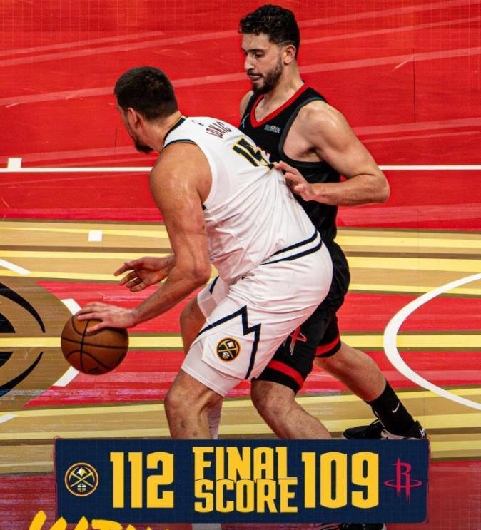 客场挑战丹(dān)彿(fú)掘金，火(huǒ)箭隊(duì)能否止步三连败？ESPN预测主隊(duì)胜率略占上风